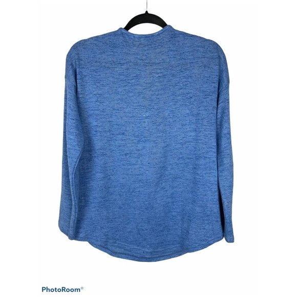 Soft Surroundings Womens Valentina Pullover Sweater Blue Long Sleeve Half Zip S - Picture 3 of 7